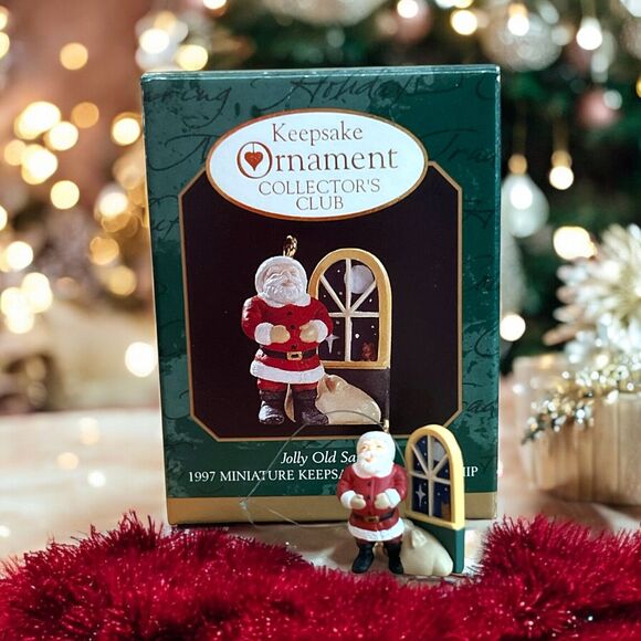 Hallmark Keepsake Jolly Old Santa Miniature Keepsake Of Membership Ornament NWB - Picture 2 of 5